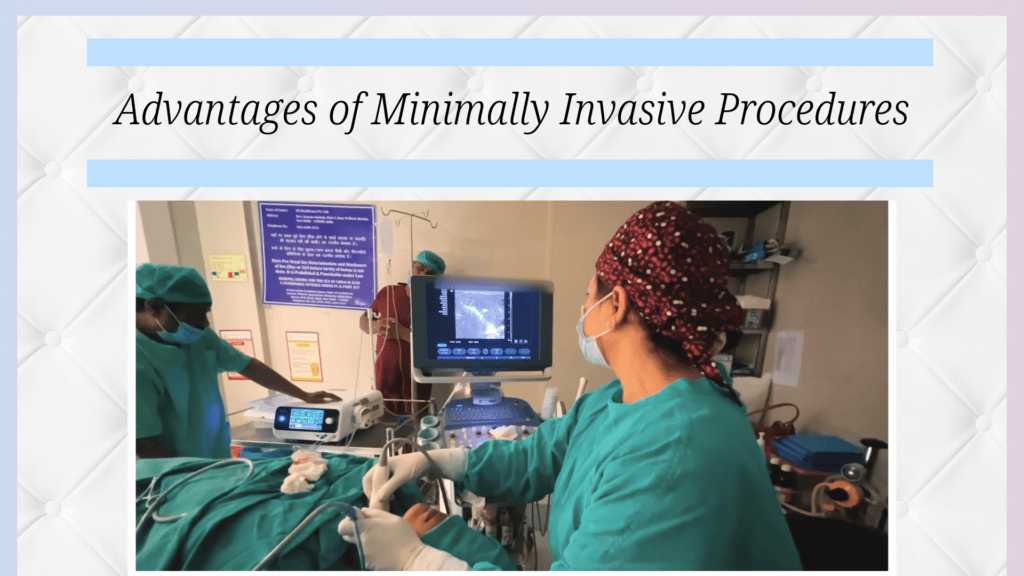 A medical professional performing a minimally invasive thyroid nodule procedure.